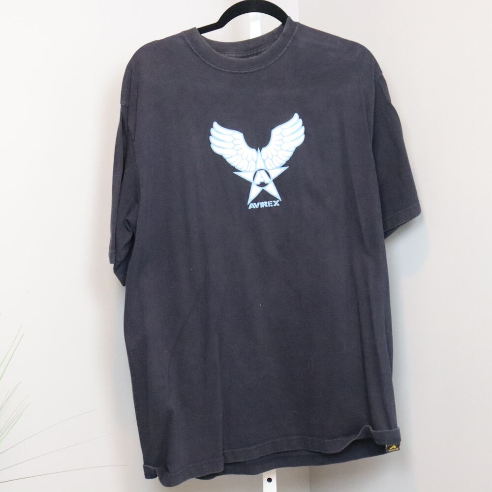 Avirex Blue T-shirt with raised logo‎ size XL